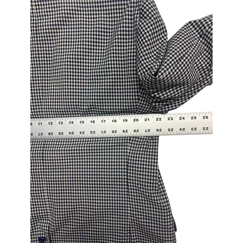 Robert Graham 44R Blue White Wool Cotton Blazer Jacket Unstructured Sport Coat
